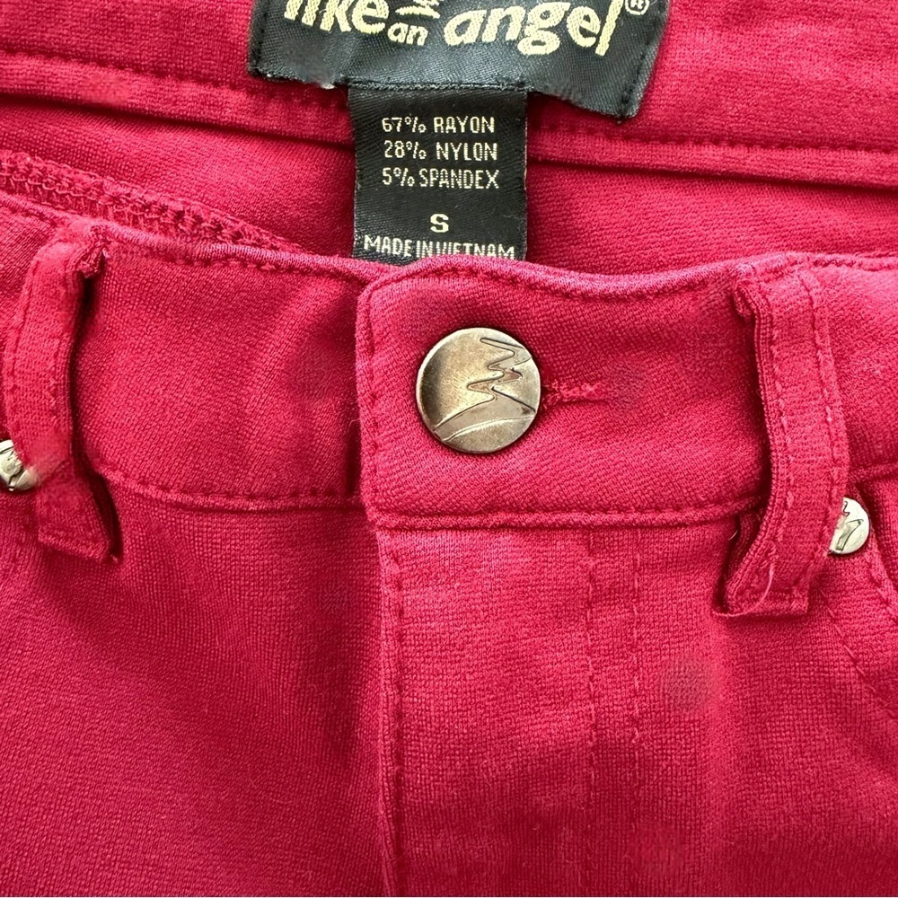 Like an Angel- Deep Red Skinny Stretch Jeans (sz S) - Picture 6 of 11